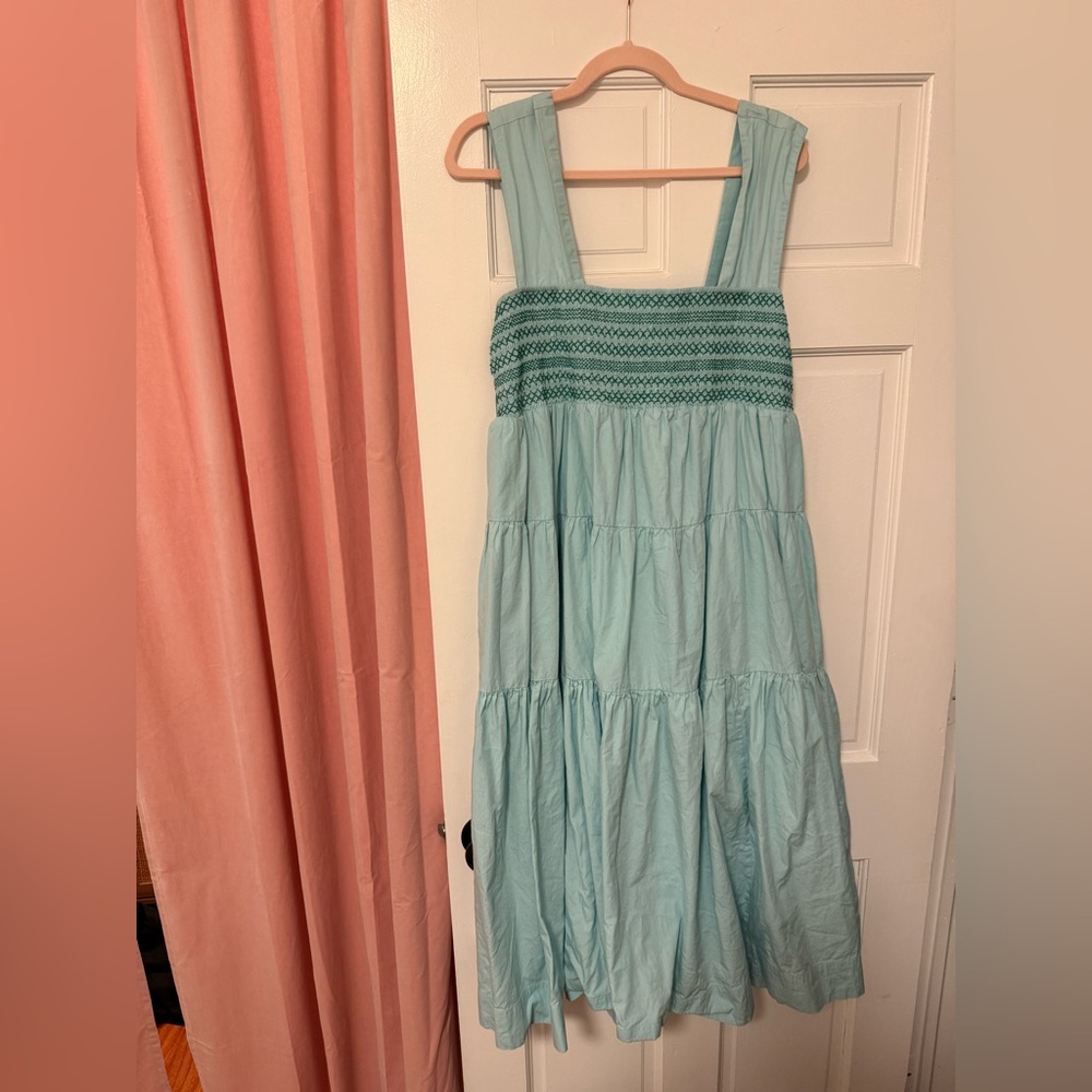 Aqua Anthropologie Maxi Dress